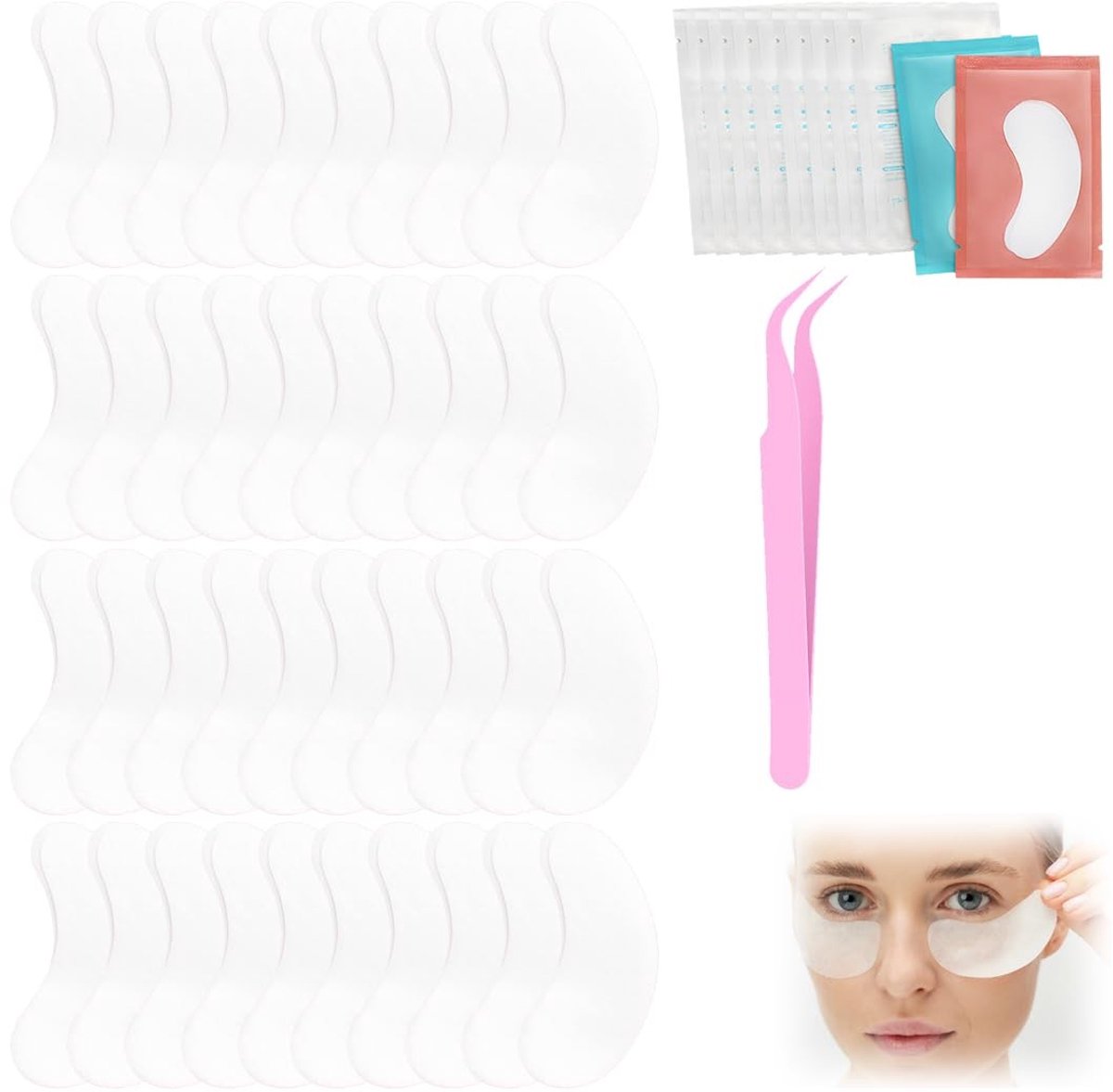 Dailygoods- Oogpatches Pluisvrij - Oogpads Collageen - Oogpads Wallen, Rimpels, Kringen - Wimperverlenging - Wimperlaminering - Ademend en Comfortabel