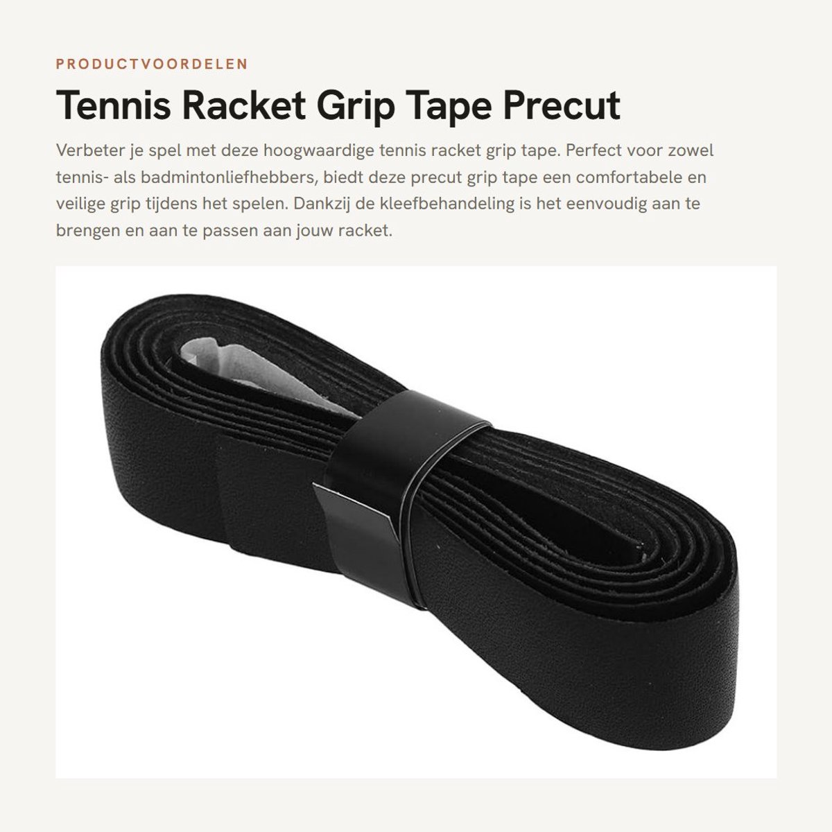 Dailygoods- Overgrips Zweetabsorptie - Tennisracket Grip - Antislip - Slijtvast - Rundleer - Gemakkelijk op te winden - Gripband