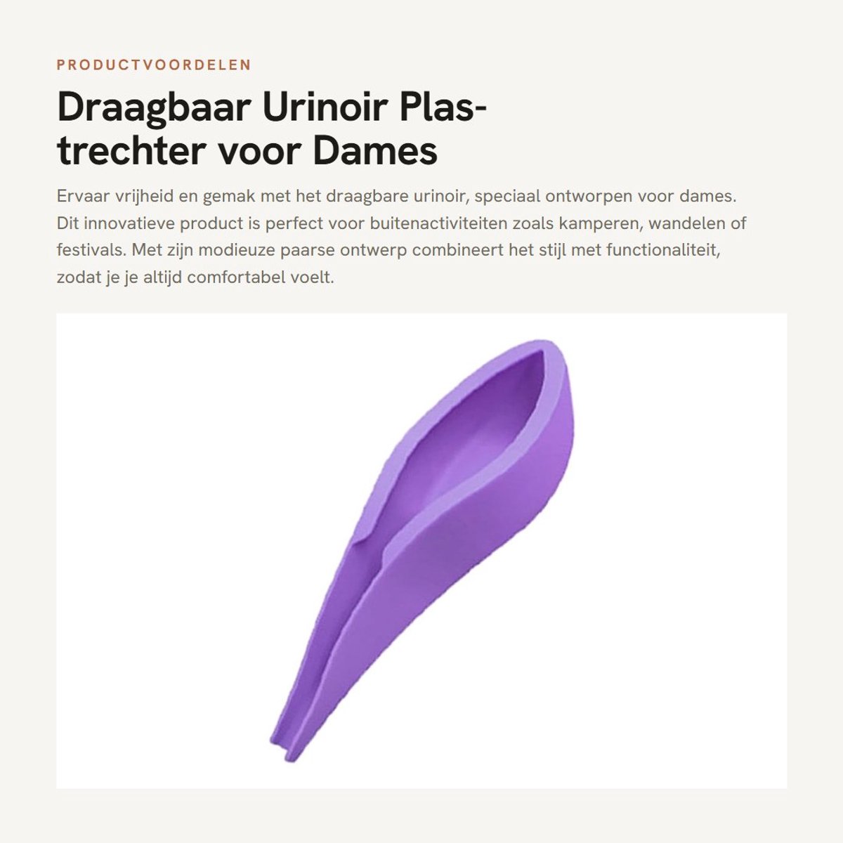Dailygoods- Urinoir Draagbaar - Herbruikbaar - Vrouwelijk - Siliconen - Eenvoudig te Reinigen - Inclusief Tas voor Buiten - Plas-trechter