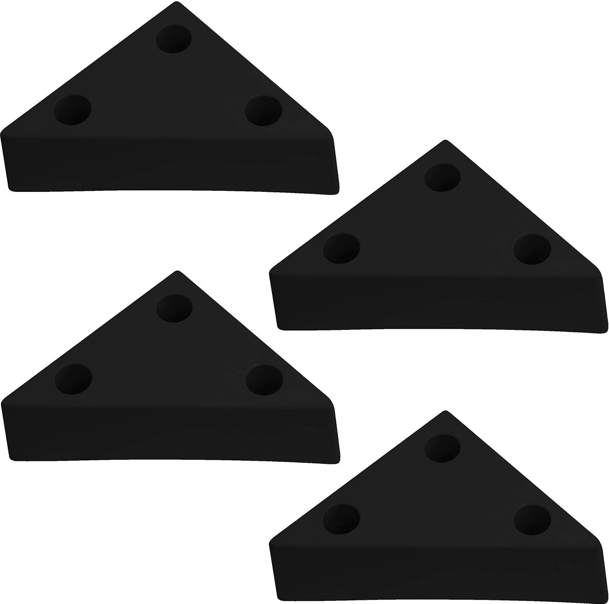 C64850 - Set van 4 driehoekige kunststof meubelpoten 75/75/105 mm H30 mm zwart