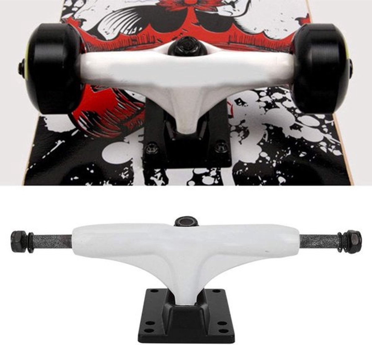 Dailygoody Professionele Aluminium Magnesium Skateboard Trucks Zilver