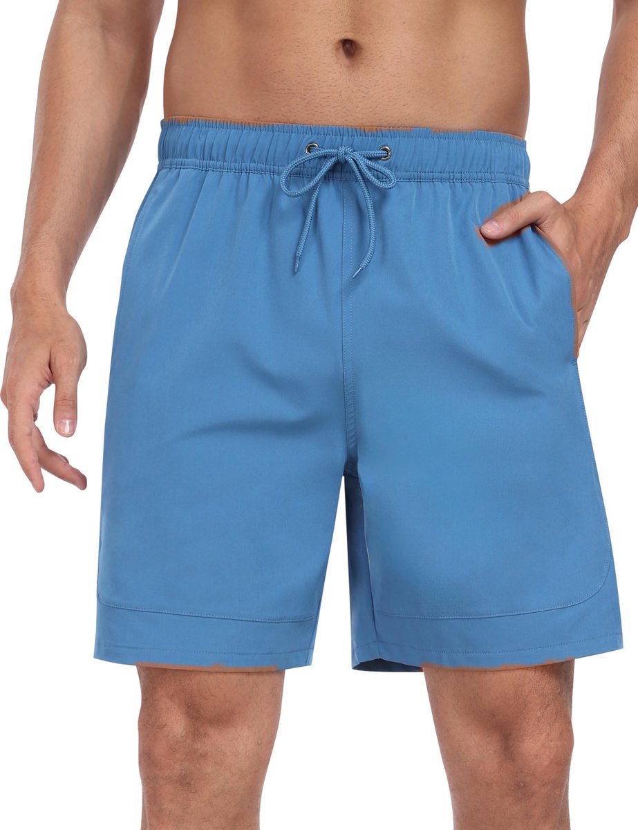 Zwembroek voor heren 9 inch sneldrogende heren brede strandshorts stretch heren zwembroek