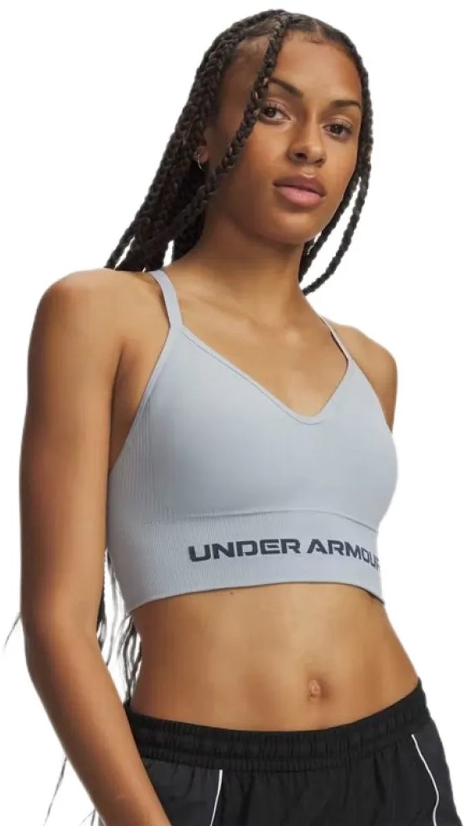 Under Armour Vanish Seamless Sportbeha Met Lage Impact Blauw XS Vrouw