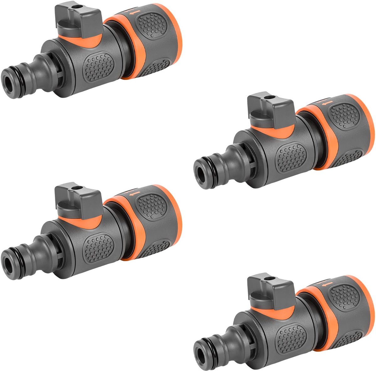Slangkoppelingen met regelventiel, tuinslangaansluiting 1/2 inch, koppeling met afsluitkraan voor continue regeling en stoppen van de waterstroom
