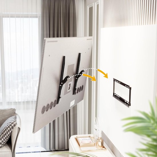 TV Muur-Beugel Kantelbaar 40-85 Inch N1944 (81-165 cm) VESA 200x200-400x400 Ophangbeugel belastbaar 75kg Houder voor LED LCD Schermen — afbeelding 4