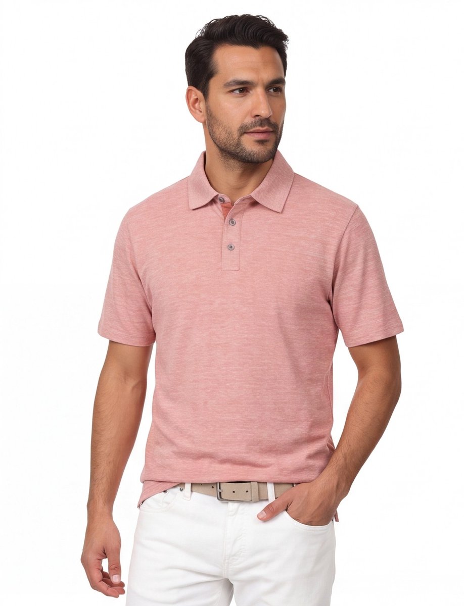 Casa Moda poloshirt korte mouw roze