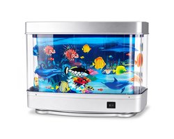 aquarium, realistische dynamische kunstmatige aquarium nep aquarium voor kinderen verplaatsen virtuele aquariumkatten houden van kijken kantoor bureaudecoratie stuur een sticker