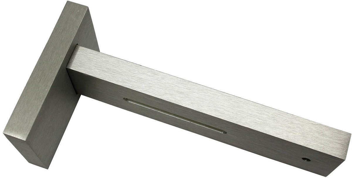 Speciale steun voor Luxor, rechthoekig, geborsteld staal, 14 cm