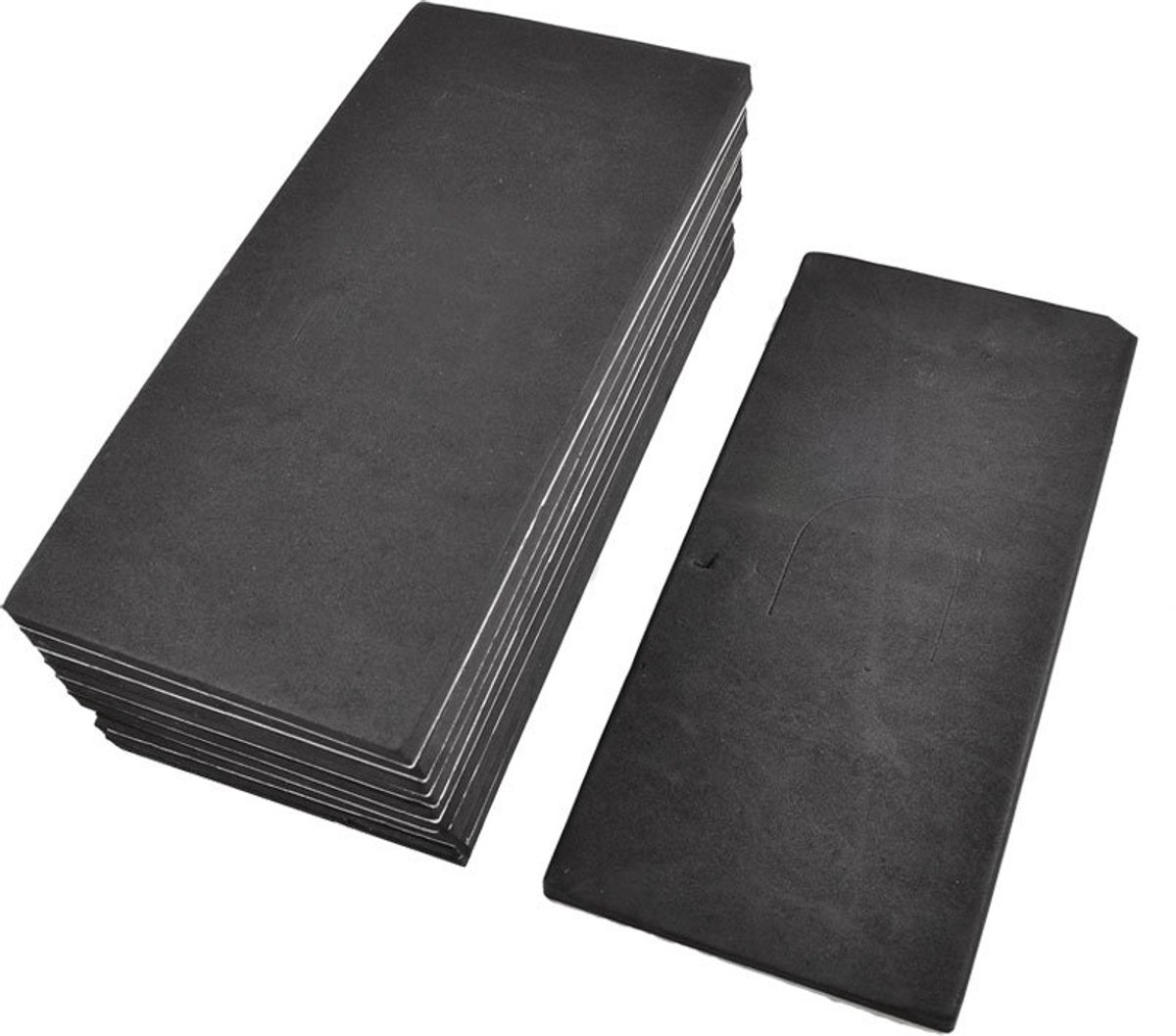 sourcing map 10 Stuks x Zwarte Rechthoek Zelfklevende Schuim Vervanging Sander Back Pad Fit Rechthoekige Sander