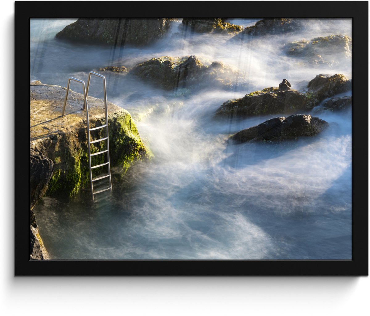 Poster in lijst - Fotolijst 40x30 cm - Posters - Een natuurlijk warmwaterbad op de Azoren