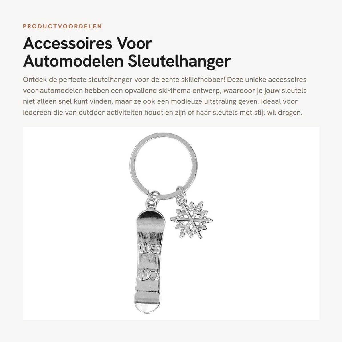 Dailygoods- Accessoires Sleutelhanger Ski-Thema - Sleutelhanger Decoratie - Sleutelhanger Metalen - Sleutelhanger Multi Gebruik - Sleutelhanger Hoogwaardige Kwaliteit - Sleutelhanger Hypoallergeen