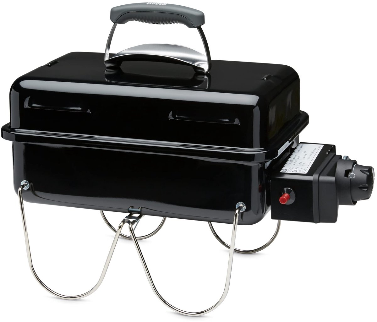 Dailygoods- Gasbarbecue Compact - Gasbarbecue voor onderweg - Porseleinen geëmailleerde schaal - Inklapbare poten - Lichtgewicht en draagbaar - Grilloppervlak 42 x 26 cm - Barbecue