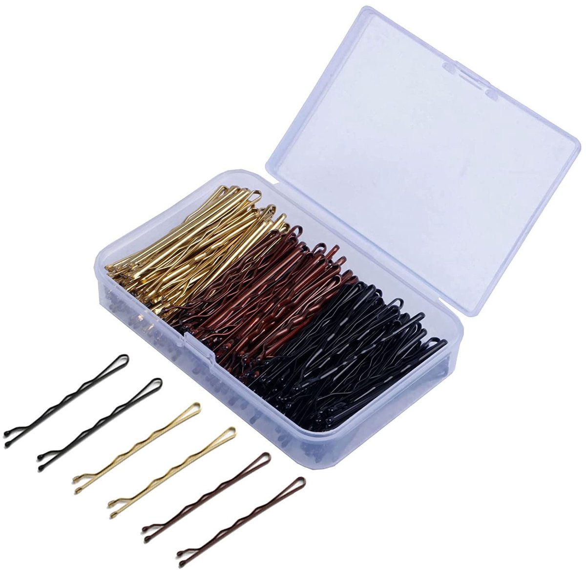 Dailygoods - 150 Stuks Metalen Bobby Pinnen - Golfvorm Haarklemmen voor Vrouwen