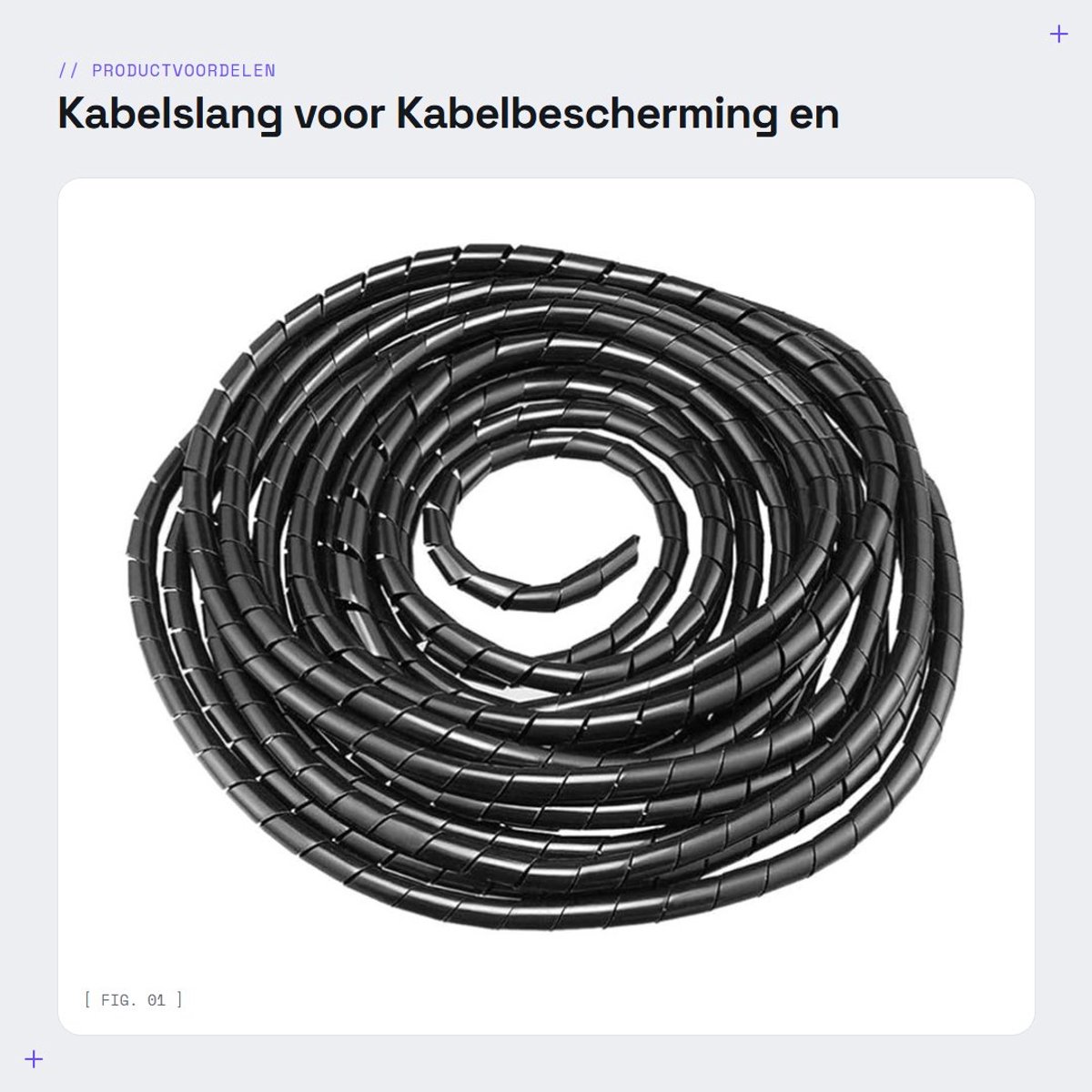 Dailygoods- Kabelslang Zwart 12 mm - Kabelbescherming - Kabelorganisatie - Flexibele Spiraalslang - Kabelmanagementset - 7,5 m Lengte - Kabelbuis