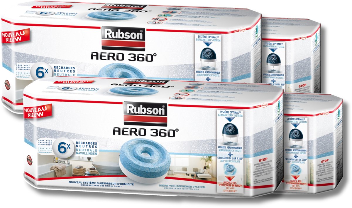 Bol.com Rubson Navullingen AERO 360 neutral / 6 box van 6 pcs Navullingen aanbieding