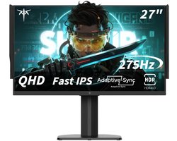 KTC H27E8 27" Gaming Monitor - QHD 2560×1440 - Fast IPS - 240Hz (275Hz OC) - HDR400 - Zwart