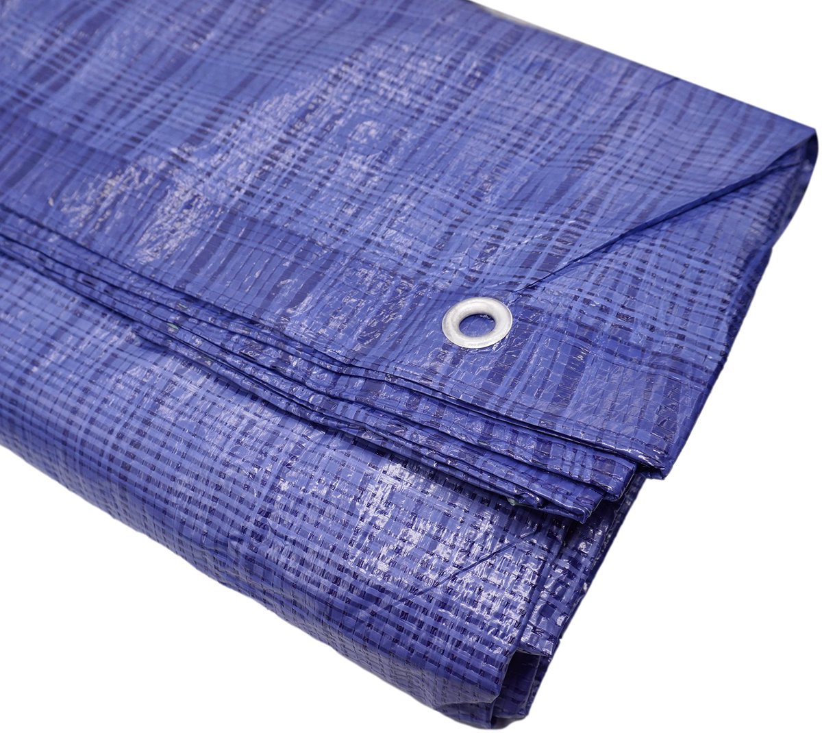 1 stuks dekzeil, waterdicht, 4 x 6 m, blauw, 55 g/m2, met metalen ringen, beschermplaten, autohoes, multifunctioneel zeil (1 stuks, 4 x 6 m)