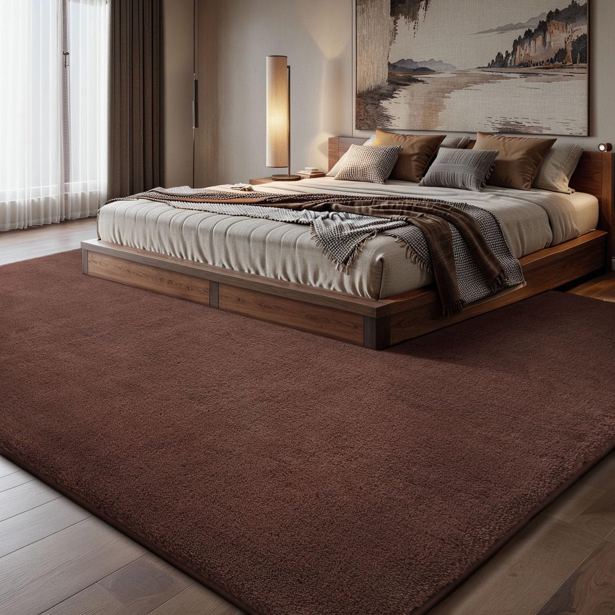 Lemon Tapijt Vloerkleden Woonkamer Groot 140x200, Grijs Tapijt voor Slaapkamer Wasbaar Vloerkleed Antislip Pluizig Tapijt Shaggy Crème Tapijten Extra Grote Vloerkleden voor Woonkamer Kinderkamer