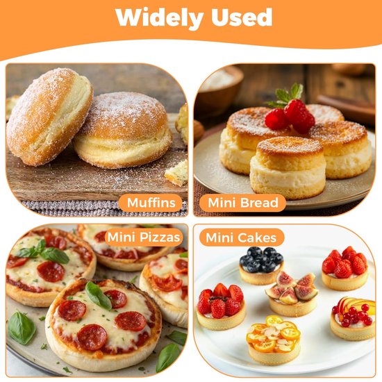 12 Stuks Mousse Tartelette Vormpjes, 8 cm Dessert Mousse Ring met Gaten, Geperforeerde Dessertringen, Mousse Tarteletvormpjes, Roestvrij Staal, voor Taarten, Gebak, Minitaarten, Minipizza's en Mu — afbeelding 4