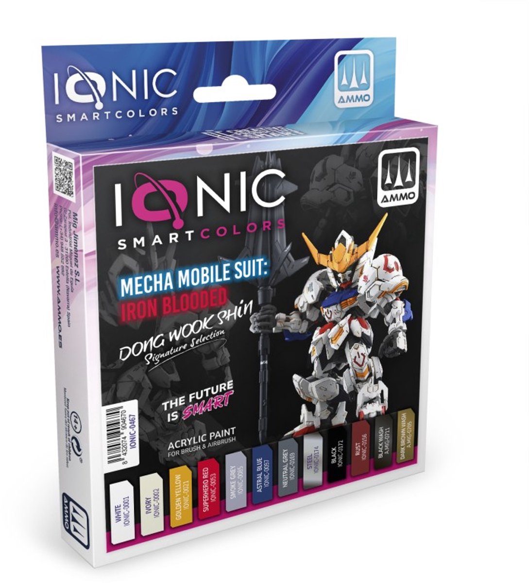 AMMO by Mig Jimenez Hobbyverf Acrylverf - MIG IO0467 Ionic Smart Colors - Mecha Mobile Suit Iron Blooded by Dong Woo Kleurenset - Acryl Set 10x20ml Verf set - 10x 20 ml
