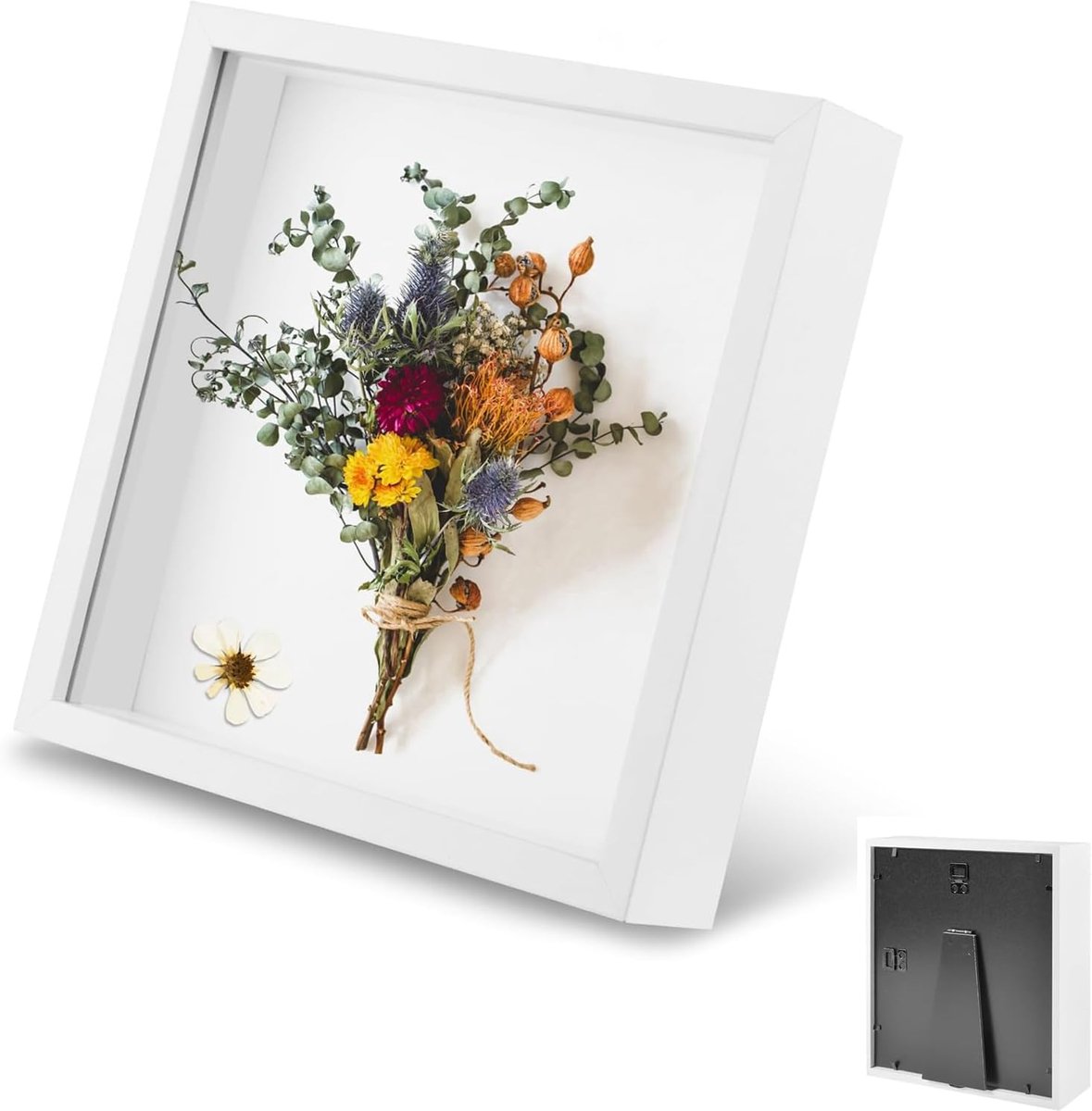Fotolijst om te vullen, diepe fotolijst om te vullen, 21 x 30 cm, met transparante acrylplaat, 3D-objectlijst dieper 3 cm, voor bruiloftscadeau of souvenirs, wit