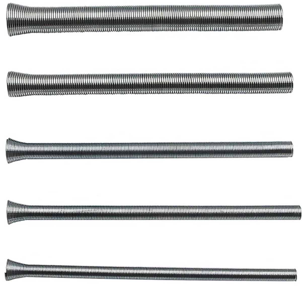 LISM-5-delige set veerbuisbochten Geschikt voor buizen van 1/4,5/16,3/8,1/2,5/8 inch, Geschikt voor koperen, aluminium, dunwandige en stalen buizen.