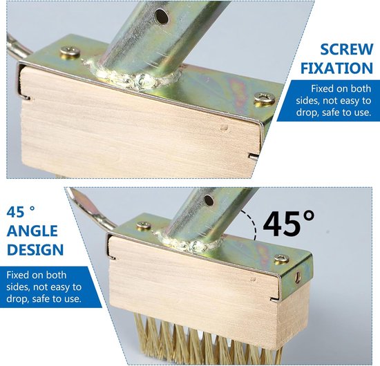 Set van 4 voegen- en grasborstels, schuimrubberen borstel, onkruidschraper, tuinbezem, reiniging — afbeelding 5