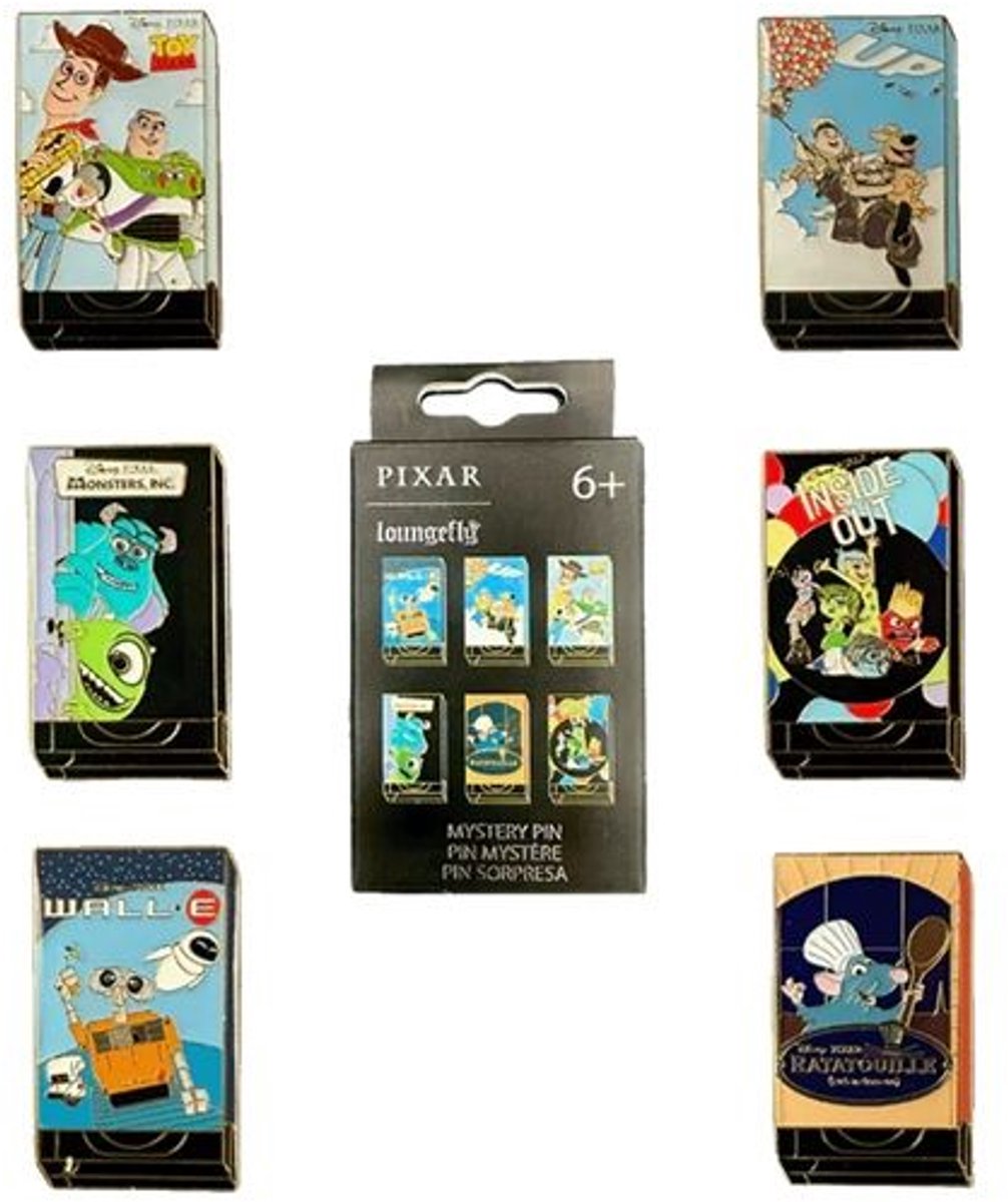 Loungefly – Disney Pixar – Mystery Box Pins VHS Tapes (Serie 9) – Enamel Pins