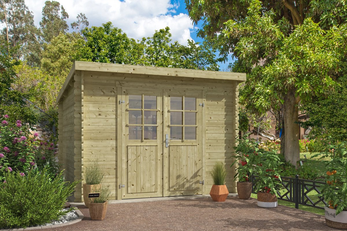 Outdoor Life Products | Tuinhuis Nadia 275 x 275 | Geïmpregneerd | Olijfgroen