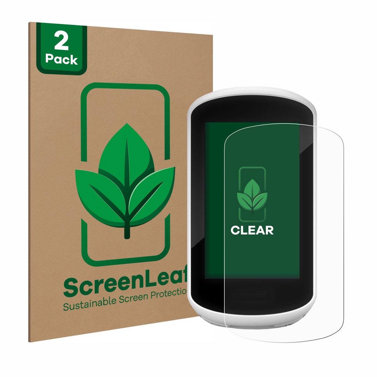 ScreenLeaf - Screenprotector voor Garmin Edge Explore 2018 - Duurzame schermbescherming Folie Beschermfolie transparant 2 Stuks
