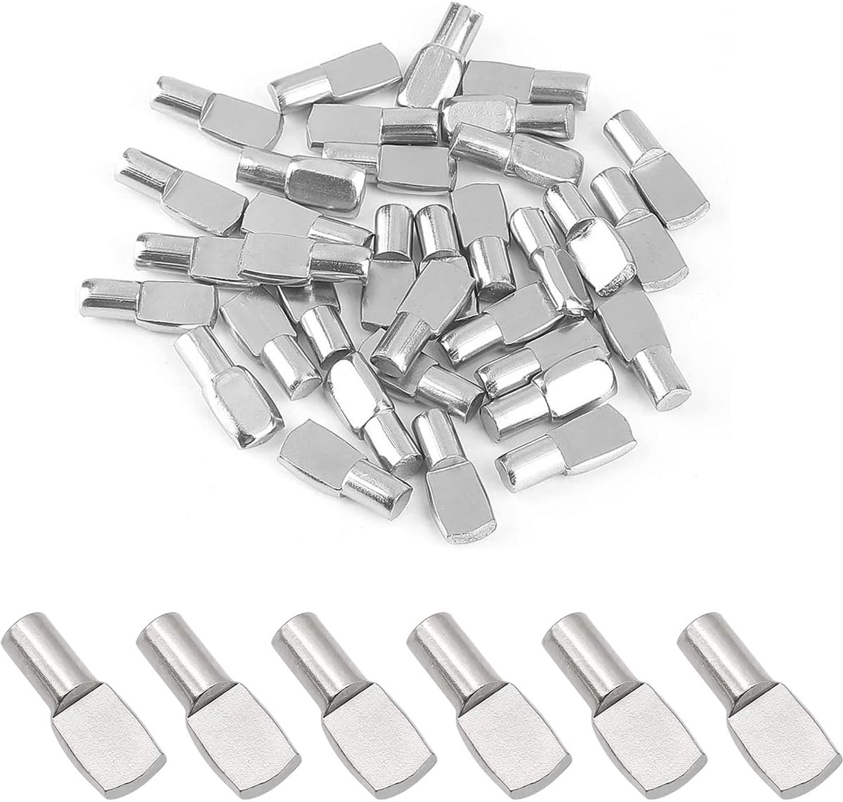 Plankdragers, pennen, 5 x 19 mm plankdragers, plankdragers met opbergdoos, voor kledingkast, kast, rek