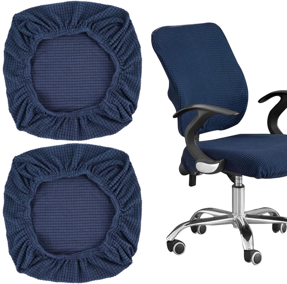 Stoelhoes voor Bureaustoel | Overtrek voor Bureaustoel, Computerbureaustoelhoes, Antislip Bureaustoelhoes, Stoelbekleding, voors Kantoren, Bars, Winkels
