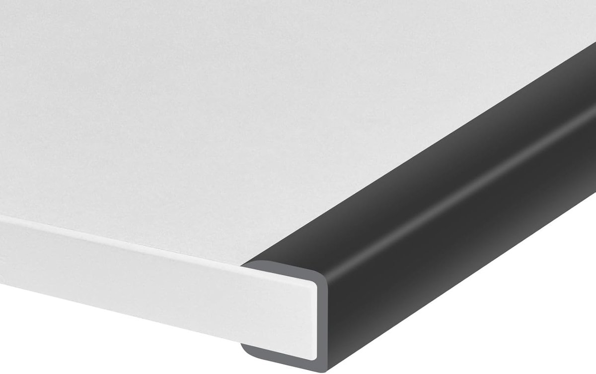 Rubberen randverlijming, zelfklevende U-vormige bescherming voor multiplex, maat 16 mm houten randverlijming, meubelreparatie, past op 14-17 mm, lengte 3 m, zwart