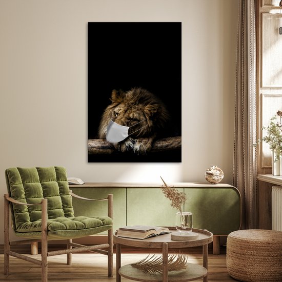 Affiche Bouche bouche - Lion - Animaux - 80x120 cm