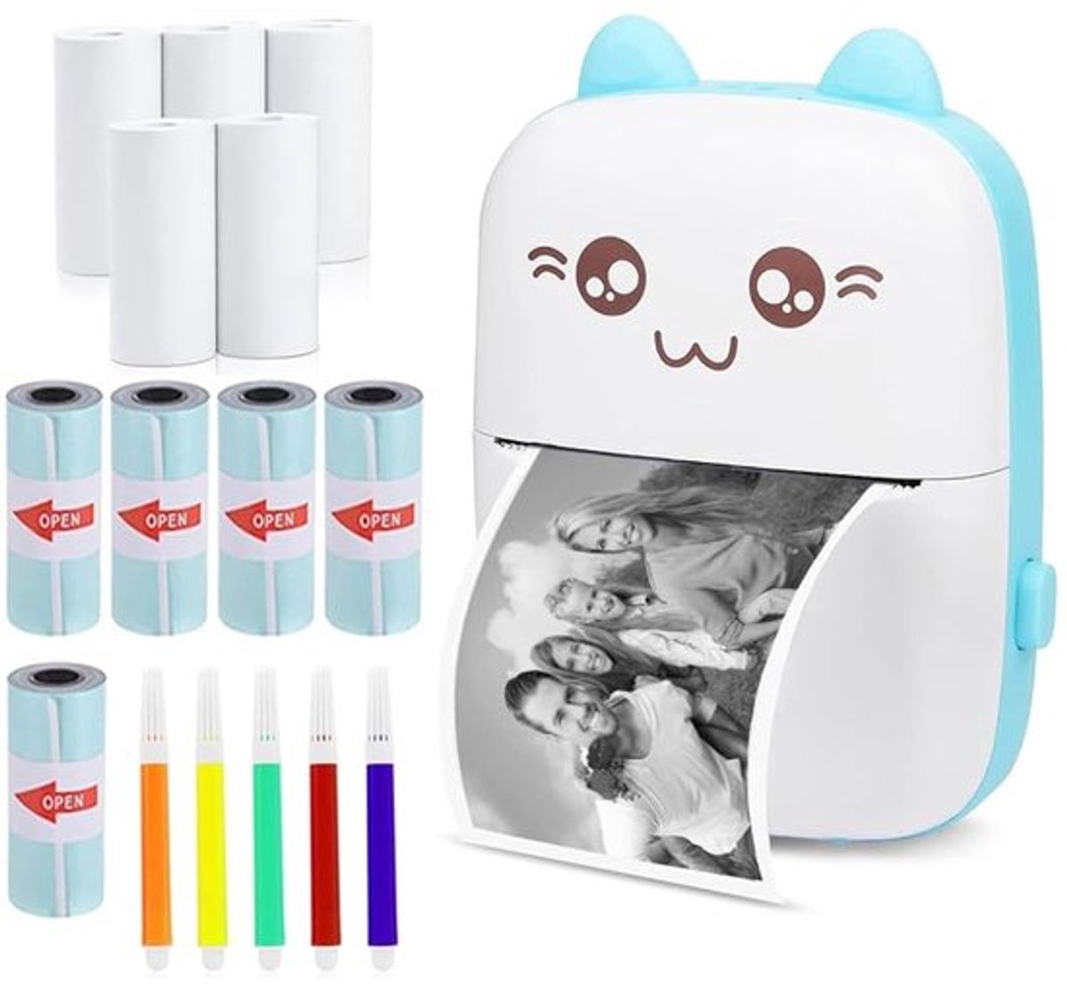 Onf3 - Thermo-labelprinter - Draadloos - USB-oplaadfunctie - Blauw