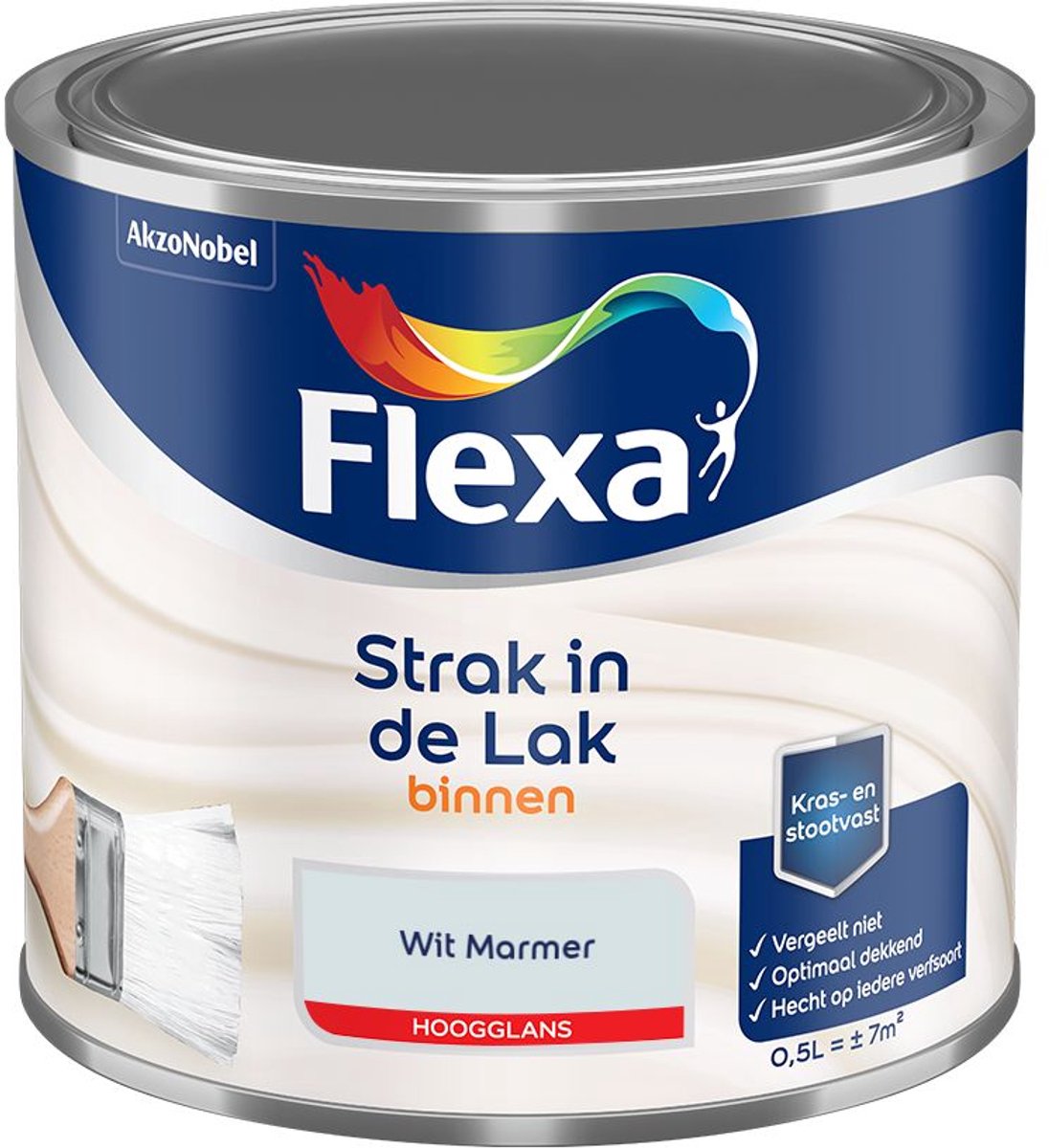 Flexa - Strak In De Lak Binnenlak Hoogglans - Wit Marmer - Mengverf - 500 Ml