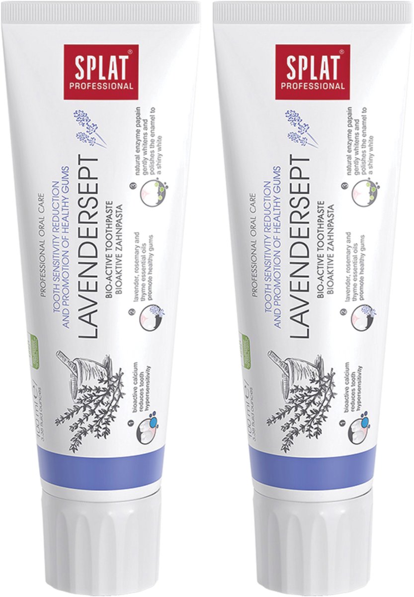 SPLAT Lavendersept - Tandpasta zonder fluoride - Voor gevoelige tanden, 2-pack