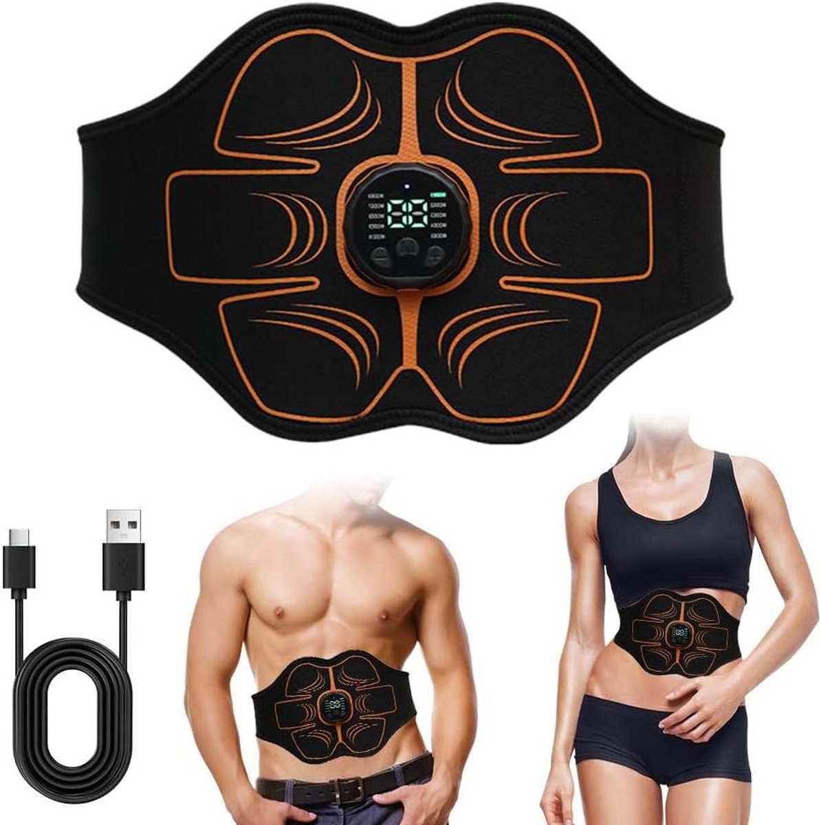 Gespierde Buik Trainer - Spierstimulator Riem - Thuis Lichaamsvorming - 10 Modi 30 Niveaus