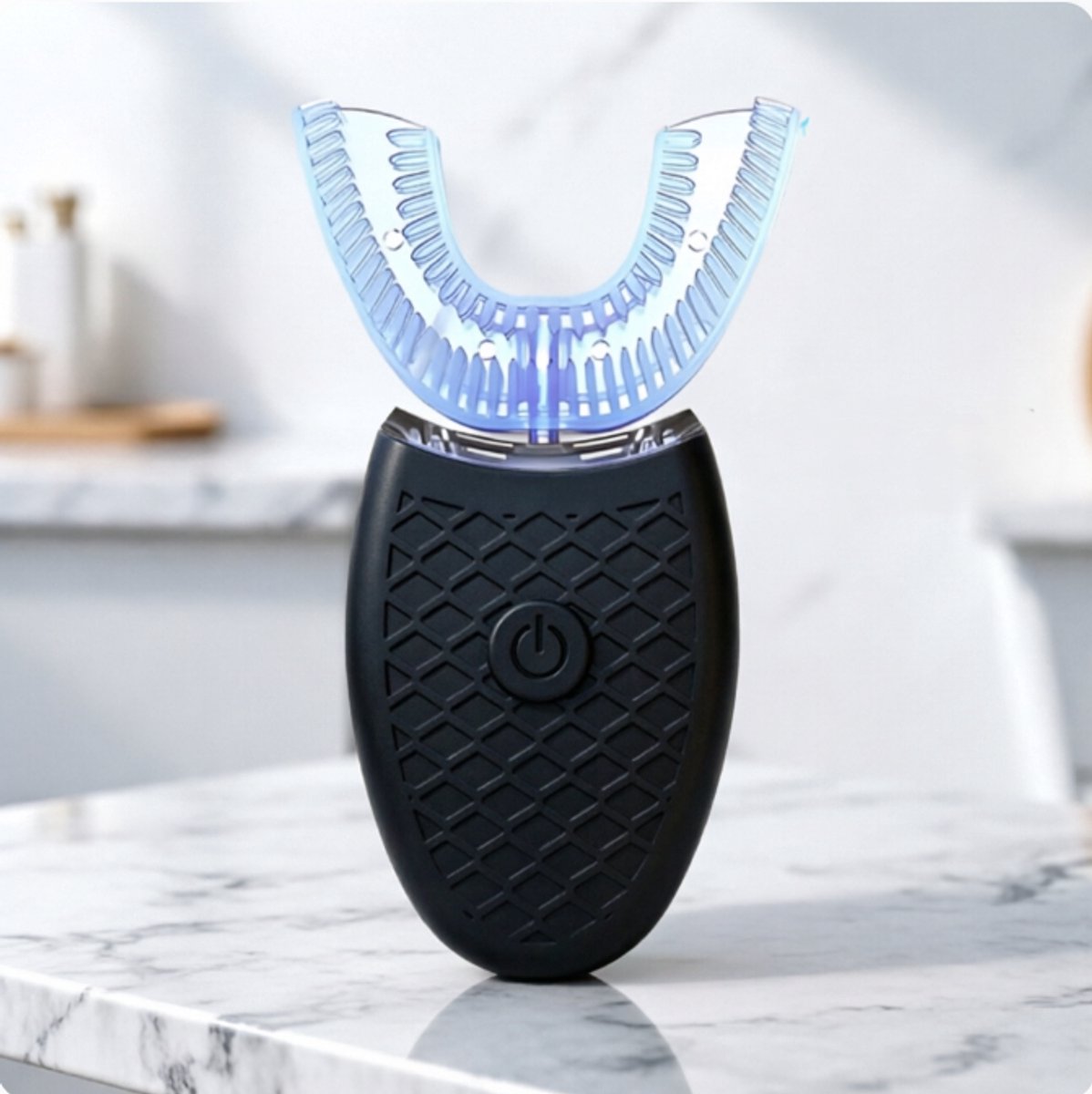 Namajunas - U-vormige elektrische tandenborstel - Siliconen tandenborstel - Automatische ultrasone tandenborstel voor volwassenen - 360° volledige reiniging van de tanden - Handsfree - 3 standen - Tanden bleken en reinigen - 45s snel reinigen