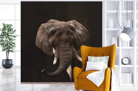 Fond d' écran - mur Portrait Papier peint photo - Elephant - Art - Largeur 260 cm x Hauteur 260 cm