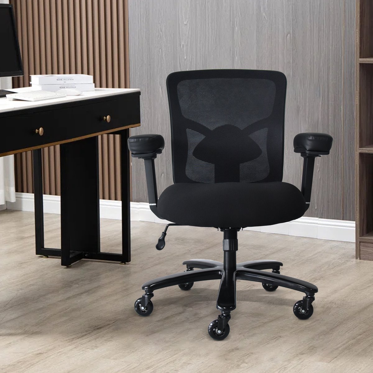 YYchan Ergonomische Bureaustoel - Gamestoel - 4D Armleuning - Dynamische Lendensteun - Tot 226 kg - Zwart