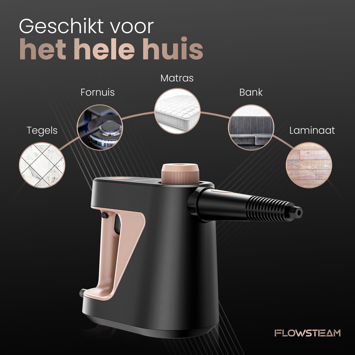 FLOWSTEAM 12-in-1 Krachtige Handstoomreiniger thumbnail 4