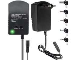 Universele AC-adapter 12 V met 6 verwisselbare punten op DC 3-12V universele voeding