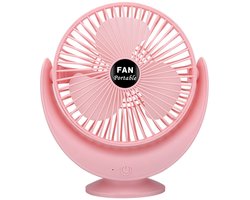 Oplaadbare ventilator op accu, krachtige luchtstroom, lange gebruiksduur, kleine USB-bureauventilator