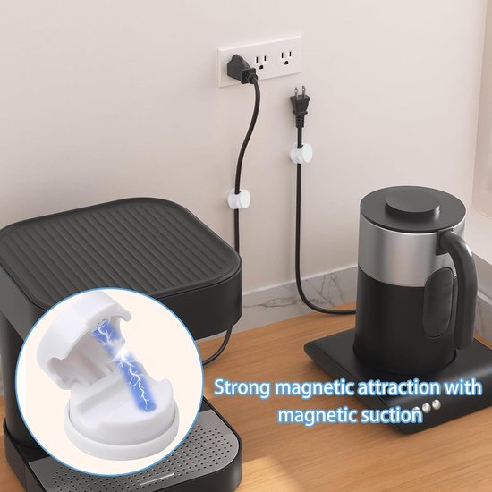 10 stuks kabelbeheer magnetische organizer clips kabel bureau organizer voor kabels oplader muis oortelefoon gebruiksvoorwerpen keuken kantoor stroomkabels — afbeelding 3