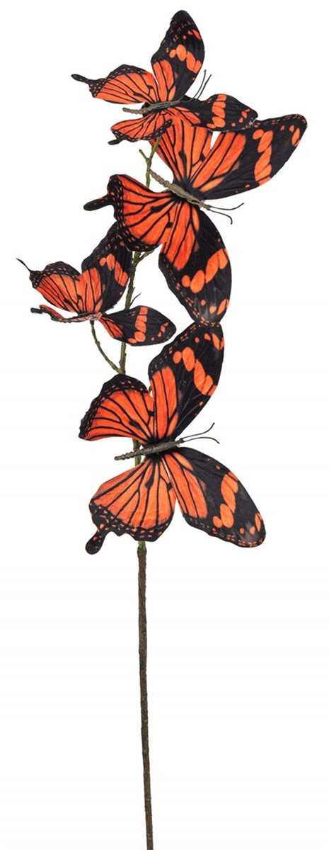 Vlindertak, donkeroranje/zwart Ø78x4cm