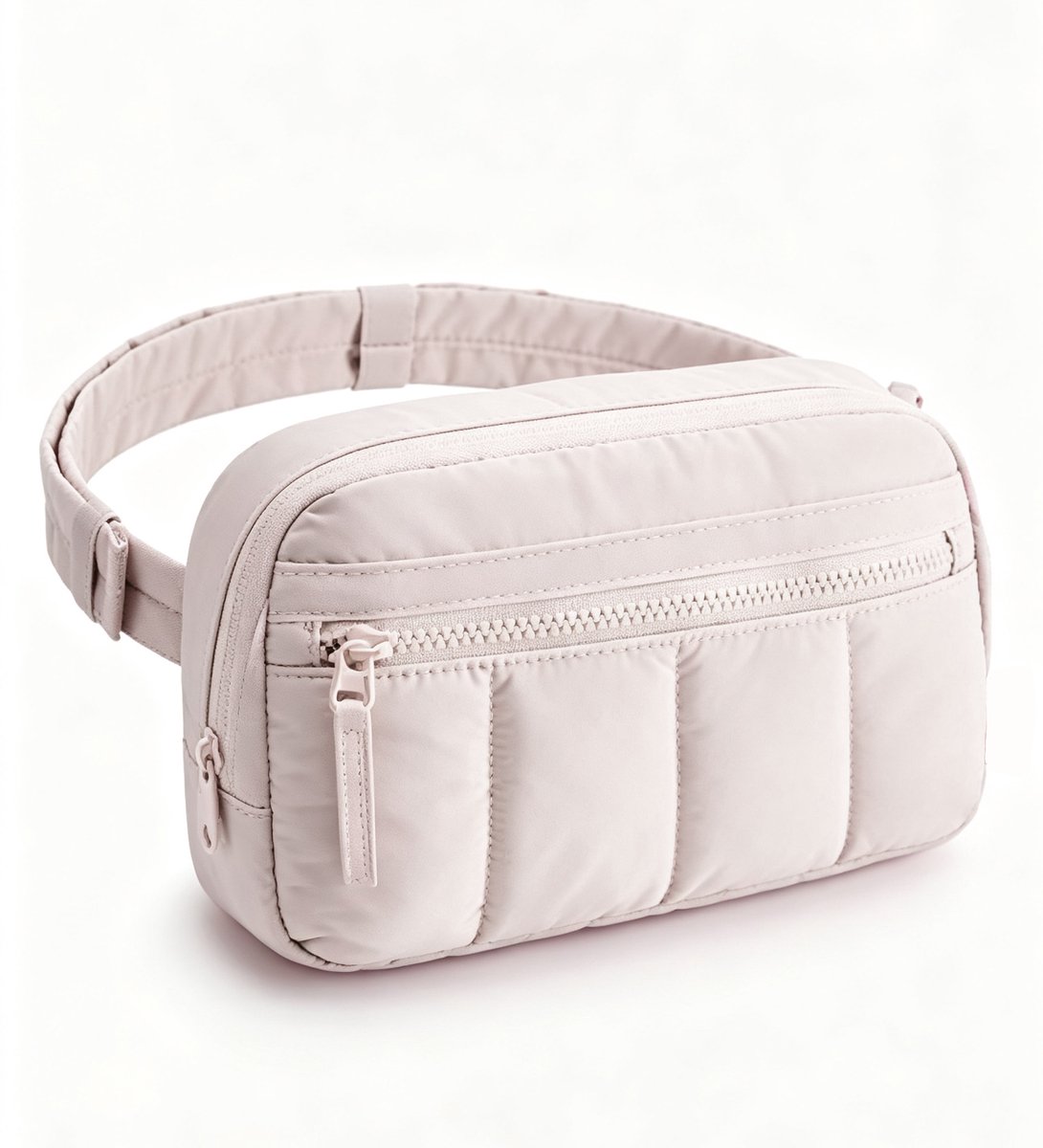 Heuptasje dames - Crossbody Tas Dames - Puffy Schoudertas - Gewatteerde Handtas met Verstelbare Schouderriem - Lichtgewicht Crossbody Tas met Meerdere Vakken - Roze