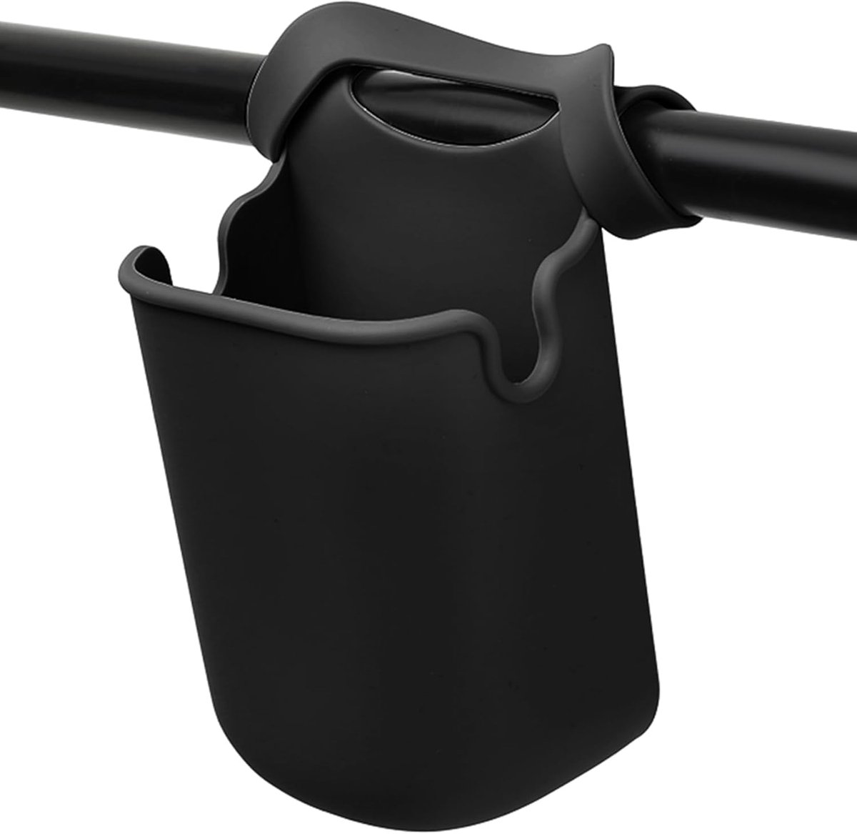 Bekerhouder voor kinderwagen, fietsbekerhouder, universele flessenhouder, siliconen fietsbekerhouder, telefoonhouder voor kinderwagen, fiets, wandelaar, loopband (zwart)