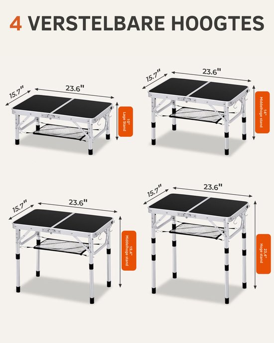 Camping Keukentafel Opvouwbaar - Draagbare Kooktafel met Opbergkast, Windscherm en Lamphouder - Outdoor Campingkast - Aluminium Campingtafel - Voor Kamperen en Barbecue van Camping — afbeelding 4