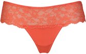 After Eden Daisy String in recycled fabric and lace - Licht Koraal - S
